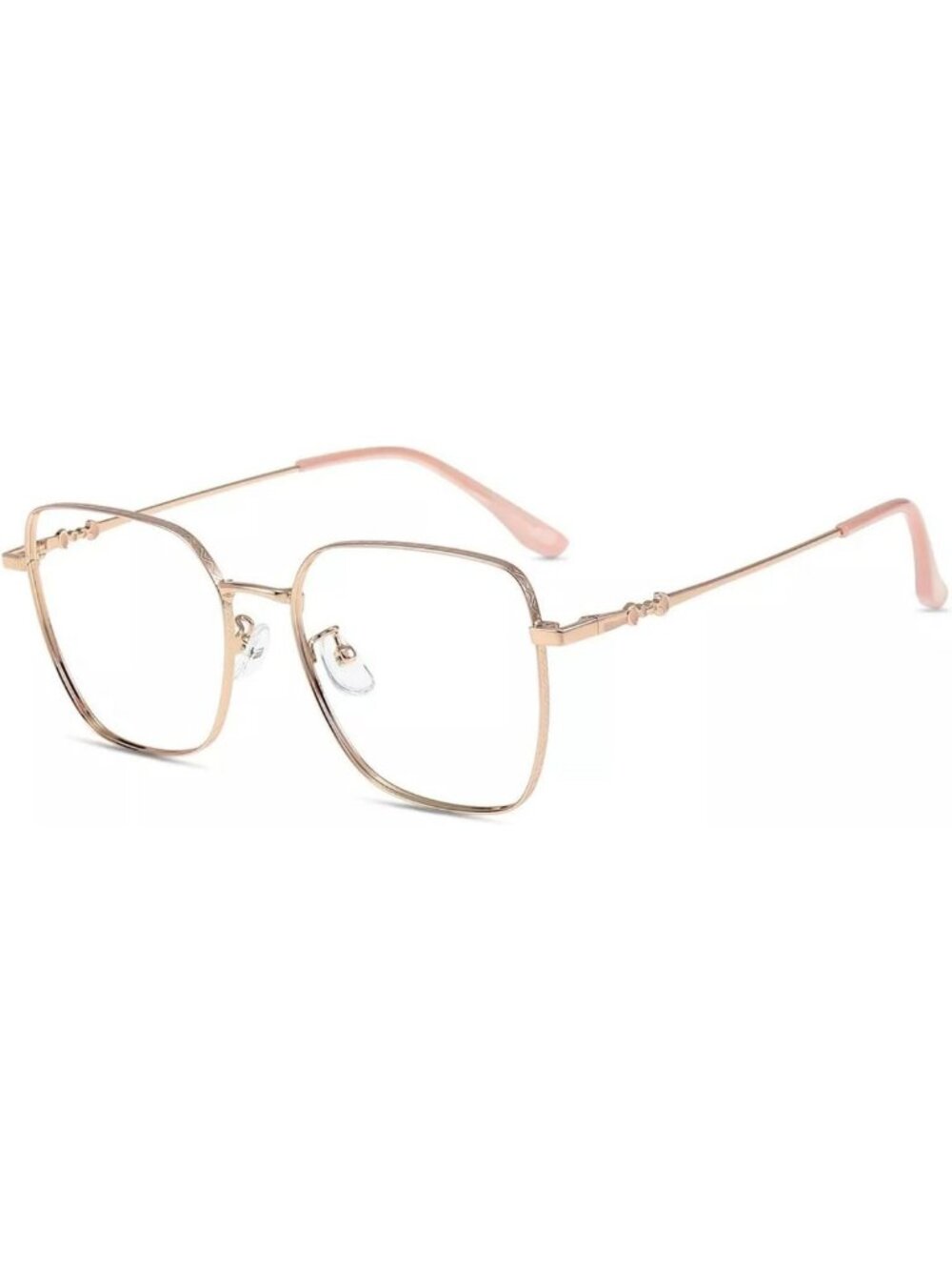 Oversized Blue Light Blocking Reading Glasses for Women - Metal Frame